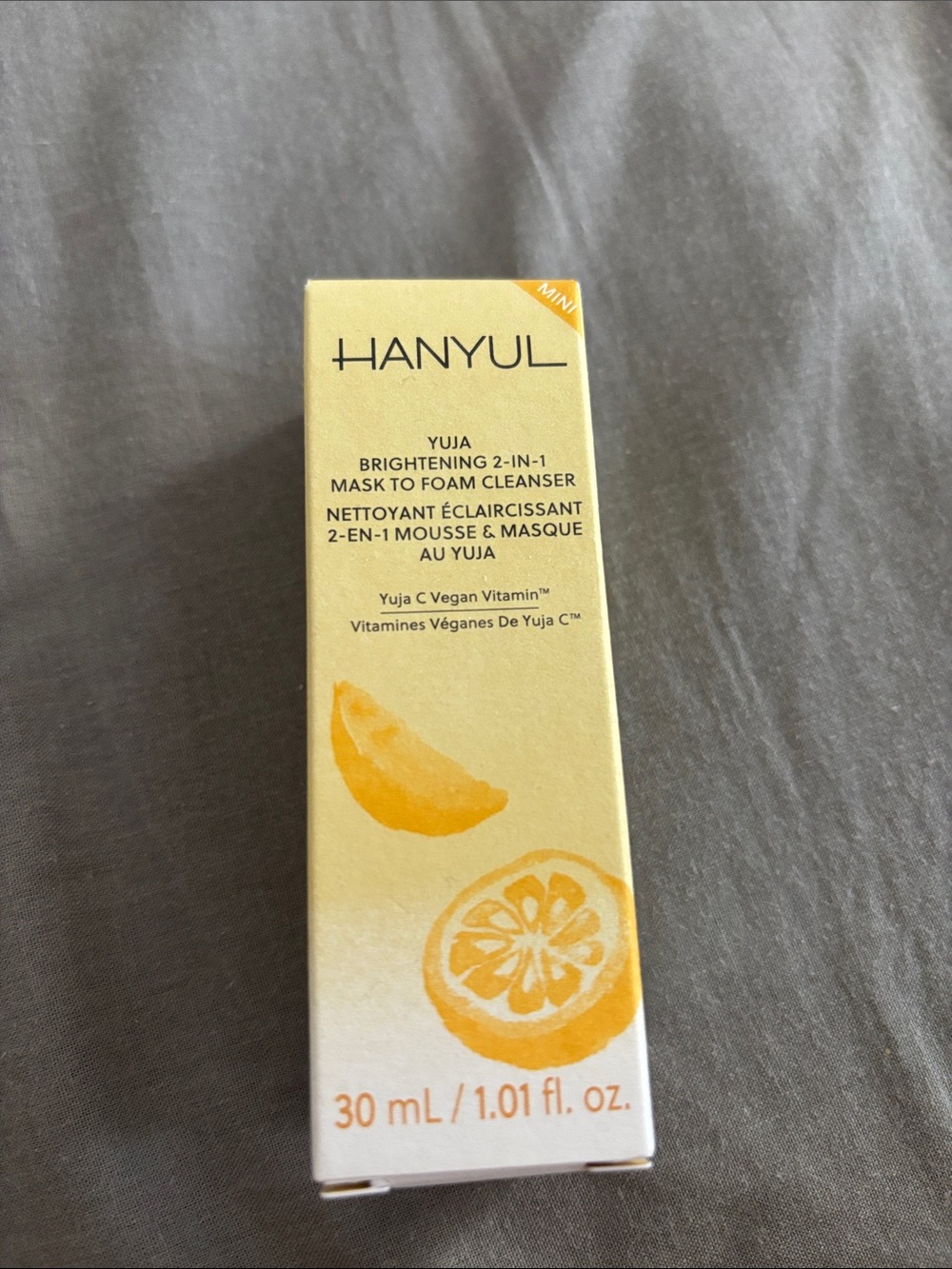 NWT HANYUL Yuja Brightening 2-in-1 Mask to F0am Cleans3r 1.01 oz / 30mL